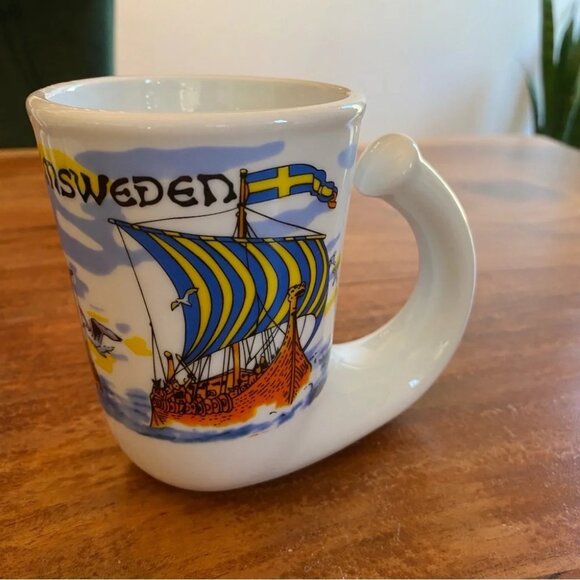 Horn Shaped Viking Mug with Swedish Design - Picture 7 of 16